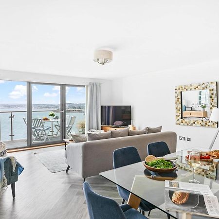 A7 Masts - Striking Beach Bolthole Apartment With Beautiful Sea Views Private Balcony & Parking Torquay Exterior foto